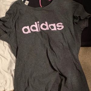 gray adidas shirt size small